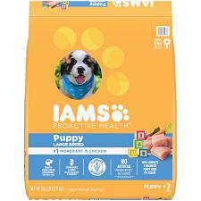 Buy IAMS Smart Puppy Large Breed Dry Dog Food with Real Chicken 30.6 lb. Bag