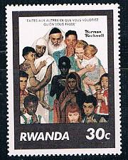 Buy Rwanda 1028 Unused Saturday Evening Post Norman Rockwell (R0362)+