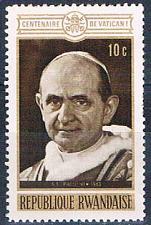 Buy Rwanda 390 Unused Pope Paul VI 1970 (R0417)+