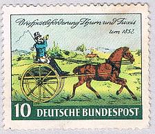 Buy Germany 692 Used Thurn and Taxis Mail Carriage 1846 1952 CV 2.75 (BP84106)