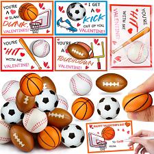 Buy 28 Pack Kids Valentines Day Cards, Sports Ball Valentine Gifts