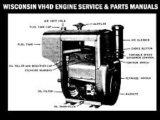 Buy WISCONSIN VH4D 4cyl ENGINE SERVICE and PARTS MANUALs for VH 4D Tractor Repair