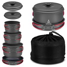 Buy Alocs Camping Cookware Aluminum Camping Cooking Set Camp Kitchen Portable Cam...