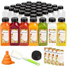 Buy TOMNK 45pcs Juice Bottles 12oz Reusable Juice Bottles with Caps and Labels Fu...
