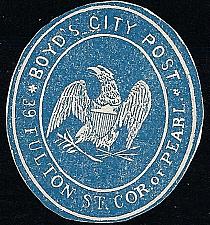 Buy US Scott #20LU4 Mint Hinged VF 1864 Boyd's City Post Local Stamp CV 175.00
