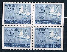 Buy Sweden 491 Unused blk 4 Greek Horseman 1956 CV 1.60 (S1071)