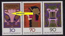 Buy GERMANY BUND [1977] MiNr 0923-25 I ( **/mnh ) Kunst Plattenfehler Zdr