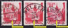 Buy GERMANY Alliiert Franz. Zone [Württemberg] MiNr 0008 yv I-III ( O/used ) [01] 3 Typen