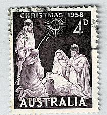 Buy Australia Christmas 1958 Violet 4 Used (BP90929)