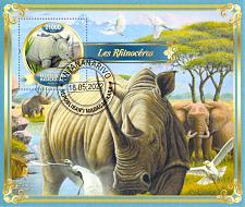 Buy Madagascar 2022 Sheet Rhinoceros Rhino animal 1 value (TS0103)