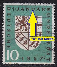 Buy GERMANY BUND [1957] MiNr 0249 F04 II ( O/used ) [01] Plattenfehler