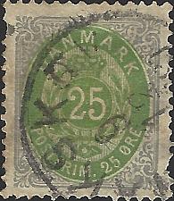 Buy Denmark Scott #32 Used VF 25c 1875-1879 Stamp CV 40.00