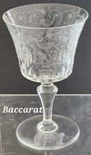 Buy Cut glass and etched wine Parme Baccarat SIGNED