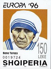Buy Albania Stamps 1996. EUROPA CEPT Famous Women: Mother Teresa. Block MNH Mi 107
