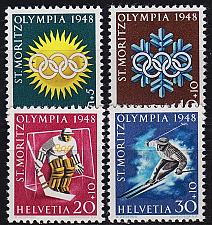 Buy SCHWEIZ SWITZERLAND [1948] MiNr 0492-95 x ( **/mnh ) Olympiade gelber Gummi / yellow 
