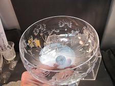 Buy Cut glass dessert stemware Hand cut vintage Lilly