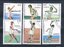 Buy Nicaragua 1624-30 Used set Tennis Players 1987 CV 1.95 (MV0205)+