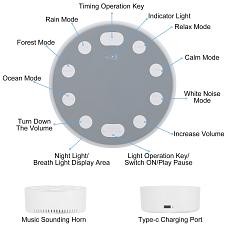 Buy White Noise Machine DISEN Rechargeable Sound Machine for Sleeping 6 Soothing ...