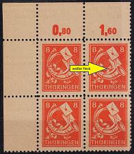 Buy GERMANY Alliiert SBZ [Thüringen] MiNr 0096 AX I ( **/mnh ) [01] Plattenfehler 4er Eck