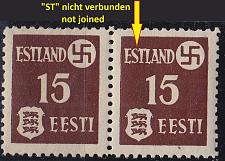 Buy ESTLAND ESTONIA [Besetzung] MiNr 0001 y E2 ( **/mnh ) [08] Plattenfehler