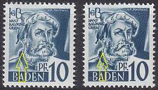 Buy GERMANY Alliiert Franz. Zone [Baden] MiNr 0003 yv I,II ( **/mnh )