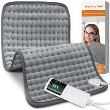 Buy Heating Pad for Back Pain Relief Heating Pad for Period Cramps with 9 Heat Se...
