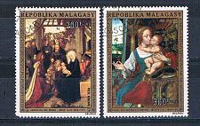 Buy Malagasy C134-35 Used set Christmas paintings 1974 CV 1.70 (MV0039)