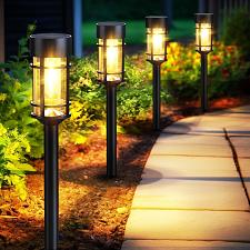 Buy Mancra Solar Pathway Lights 8 Pack LED Solar Lights Outdoor Waterproof Glass ...