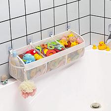 Buy Austion Original 3 Compartment Horizontal Large Openings Bath Toy Organizer f...