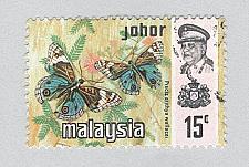 Buy Malaysia Johor 181 Butterflies Used 2 (BP97127)