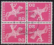 Buy SCHWEIZ SWITZERLAND [Zusammendruck] K 47 y ( O/used ) [01] 4er schön