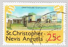 Buy St Kitts Nevis Anguilla Building yellow 25 Used (BP90813)