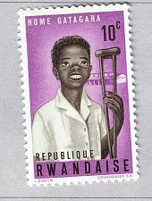 Buy Rwanda Unused Boy on crutches purple 10 (BP87419)