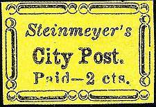 Buy US Scott #4LB21 MH VF 2 Cent 1859 Steinmeyer's City Post Carrier Stamp CV 225.00
