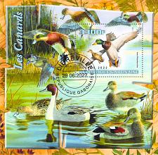 Buy Gabon 2022 CTO Sheet Duscks birds wild life 1 value (TS0023)