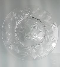 Buy ABP crystal platter hand cut glass butterfly