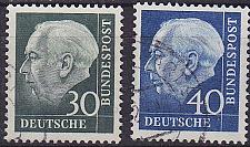 Buy GERMANY BUND [1957] MiNr 0259-60 y ( O/used ) [01] Papier fluoresz.