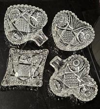 Buy American Brilliant Period hand Cut Glass Bridge set Antique