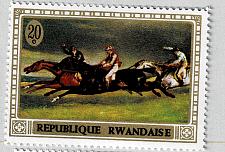 Buy Rwanda Painting men on horses 20 Unused (BP86810)
