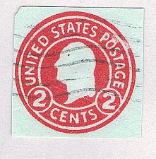 Buy US Used Cut square Washington red 2c 1 (BP84205)