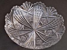 Buy Signed Libbey new brilliant American Period Cut Glass low bowl Antique crystal