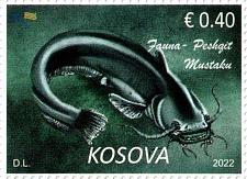 Buy Kosovo Stamps 2022. Fauna: Fish. Trout, eel, catfish. Definitive stamp. MNH