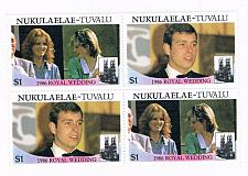 Buy Tuvalu Nukulaelae 62a-b Pair Unused Blk 4 Royal Wedding 1986 Cat Val 4.00 (T0022