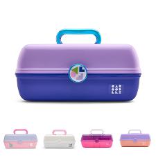 Buy Caboodles On-The-Go Girl Makeup Box Two-Tone Lilac on Cobalt Hard Plastic Mak...