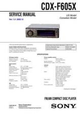 Buy Sony CDX-F605X Service Manual by download Mauritron #238574