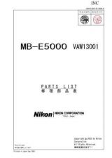 Buy NIKON MB-D100 Parts List by download Mauritron #266061