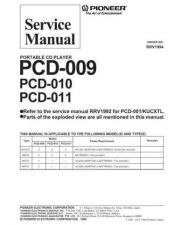 Buy Pioneer PCD-010 Service Manual by download Mauritron #234654