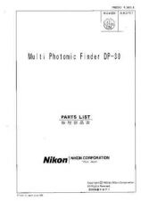 Buy NIKON Multi Photomic Finder DP-30 Parts List by download Mauritron #266068