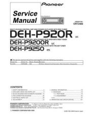 Buy Pioneer DEH-P9250-6 Service Manual by download Mauritron #233837