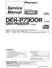 Buy Pioneer DEH-P7300R-1 Technical Manual by download Mauritron #232513